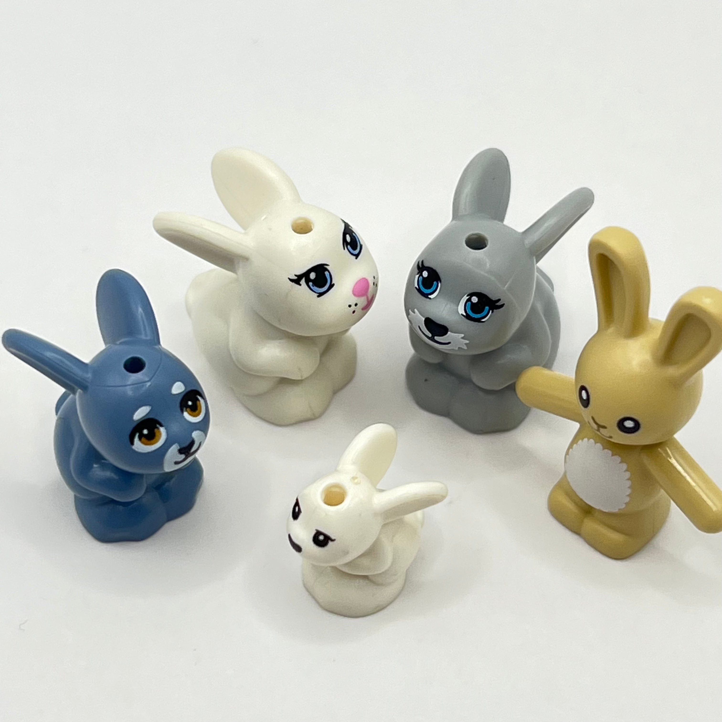 LEGO Rabbits, Mixed Colours and Sizes, 5 Pieces – Brick Cycle
