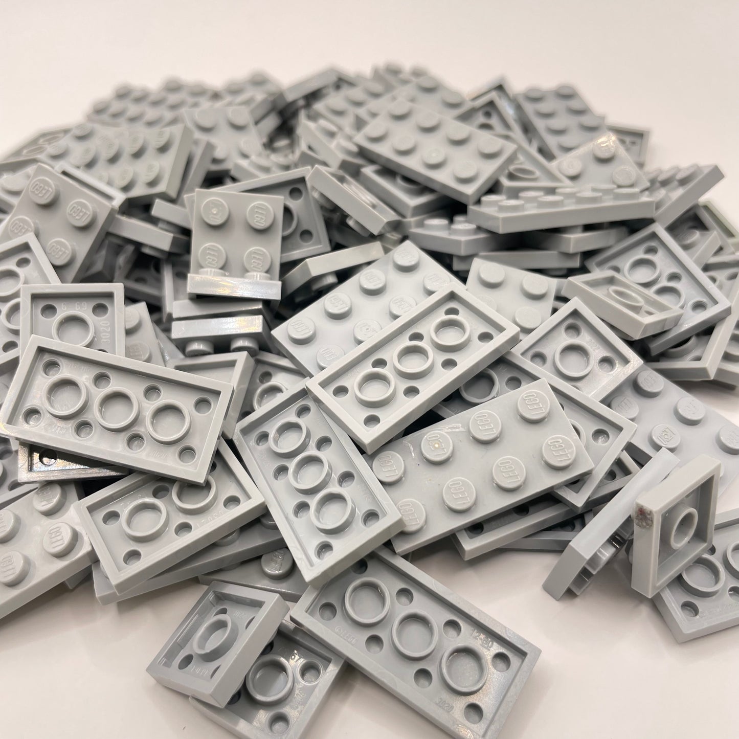LEGO Plates 2x Wide, Small, Light Bluish Grey, Approx. 120g