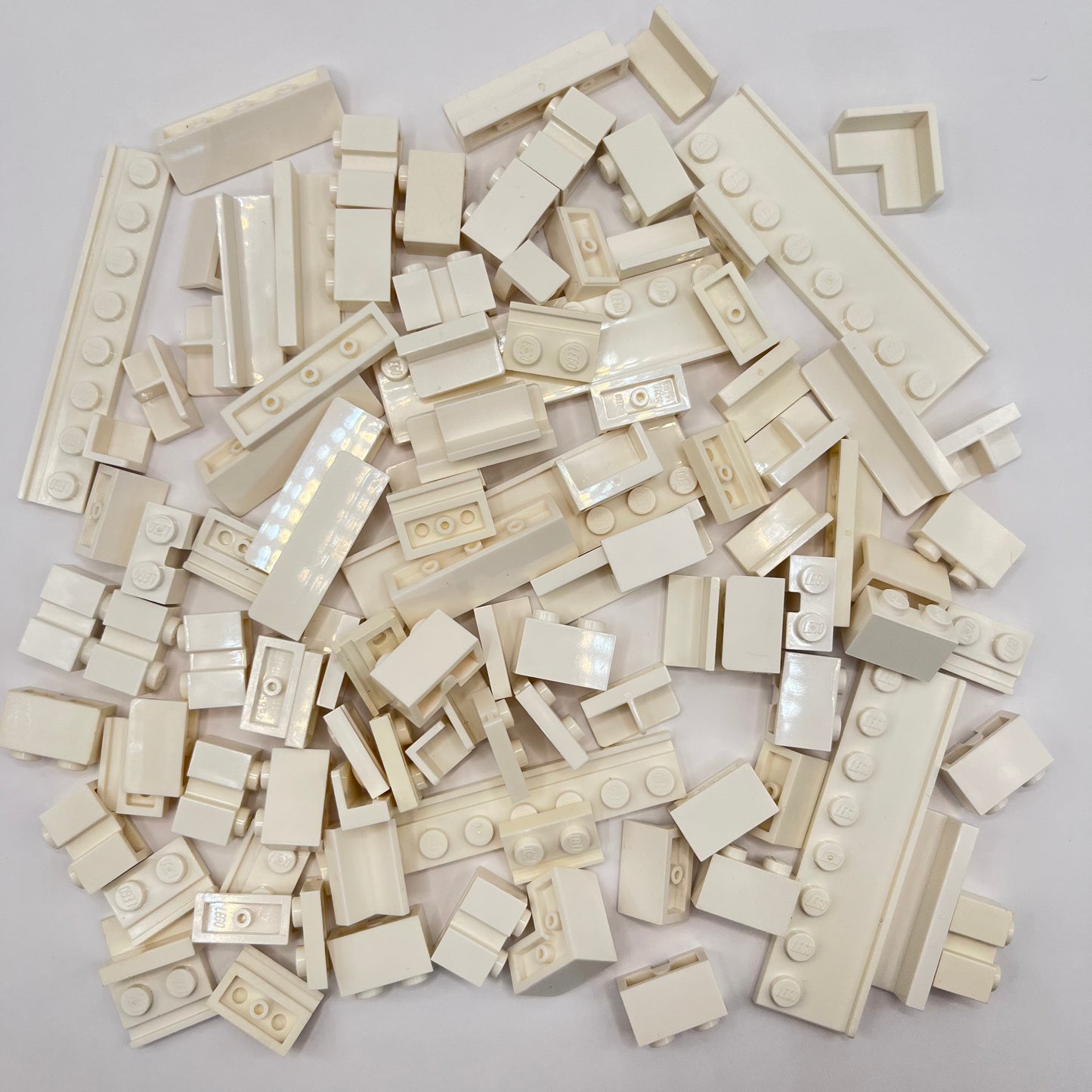 LEGO Panels Rails, Modified Bricks, White, Approx. 70g