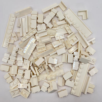 LEGO Panels Rails, Modified Bricks, White, Approx. 70g