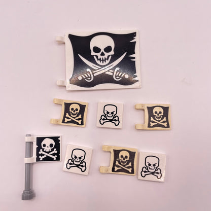LEGO Prints and Stickers, Marked, Pirate Flags, 8,Pieces