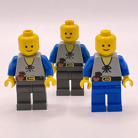 LEGO Peasents, Castle, Minifigure (3 pack) playwear, incomplete