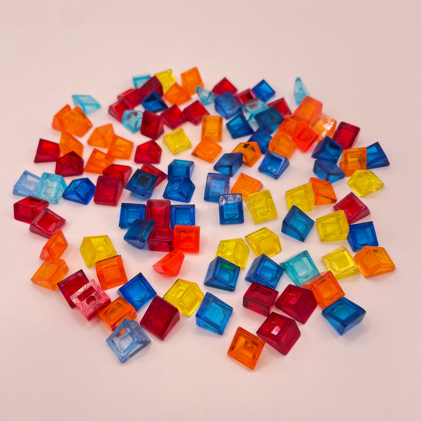 LEGO Cheese Slope, Transparent, Colourful, (100 Pieces)
