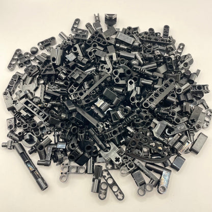 LEGO Mixed Small/Medium Technic, Black, Approx. 185g