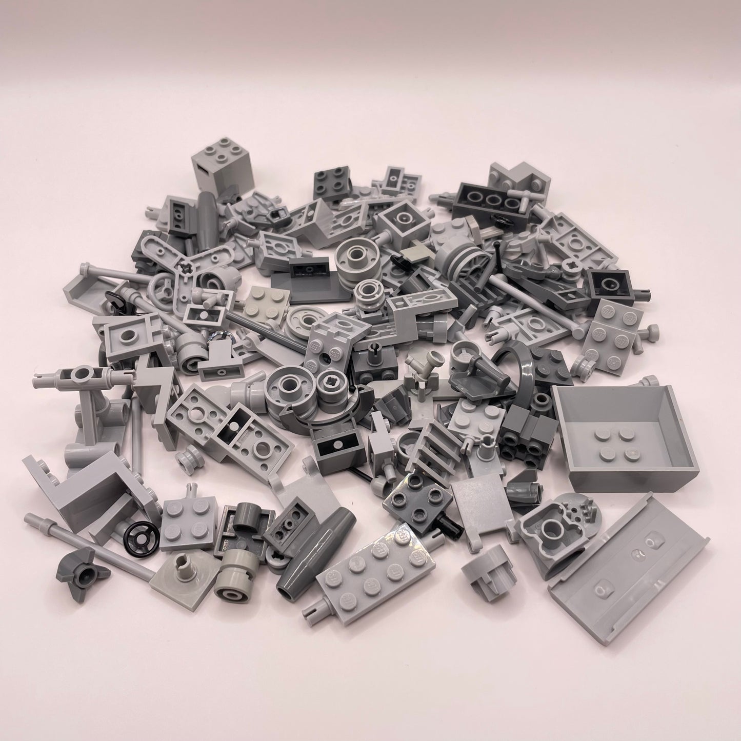 LEGO Vehicle Pieces, Mixed Grey, Approx. 120g