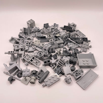 LEGO Vehicle Pieces, Mixed Grey, Approx. 120g