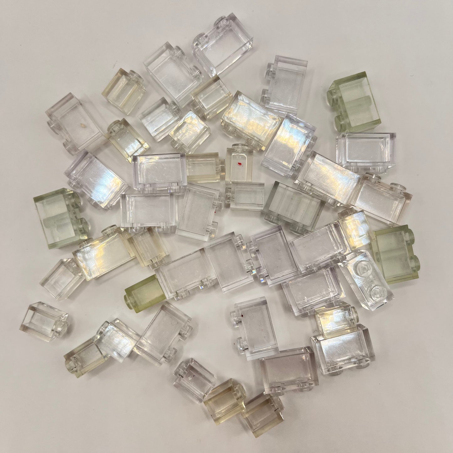 LEGO Transparent, Clear Bricks, (45 Pieces)