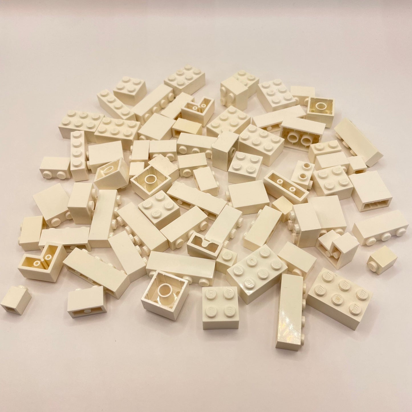 LEGO Bricks, White, Approx. 90g