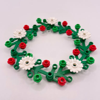 LEGO Mini Christmas Wreath Bundle, White Sunflower with Red and Green Flowers, 39 Pieces