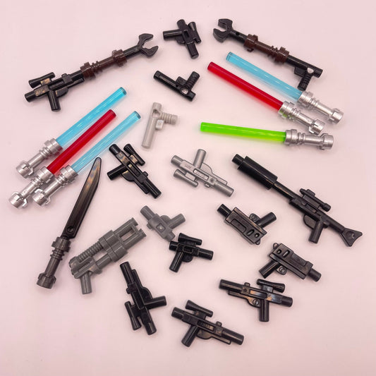 LEGO Blasters and Lightsabers, Minifigure Accessories, Star Wars, 23 Pieces