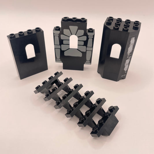 LEGO Castle Building Pieces, Black, 4 Pieces