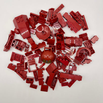 LEGO Mixed Bricks, Dark Red, Approx. 80g