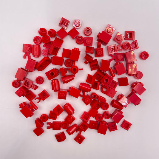 LEGO Greebling, Red, 100 Pieces