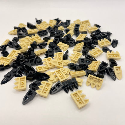 LEGO Brick Claws, Black and Tan, 125 Pieces