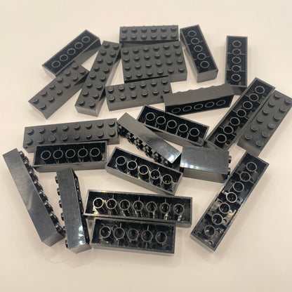 LEGO Large Bricks, 2x Wide, Black Approx. 85g