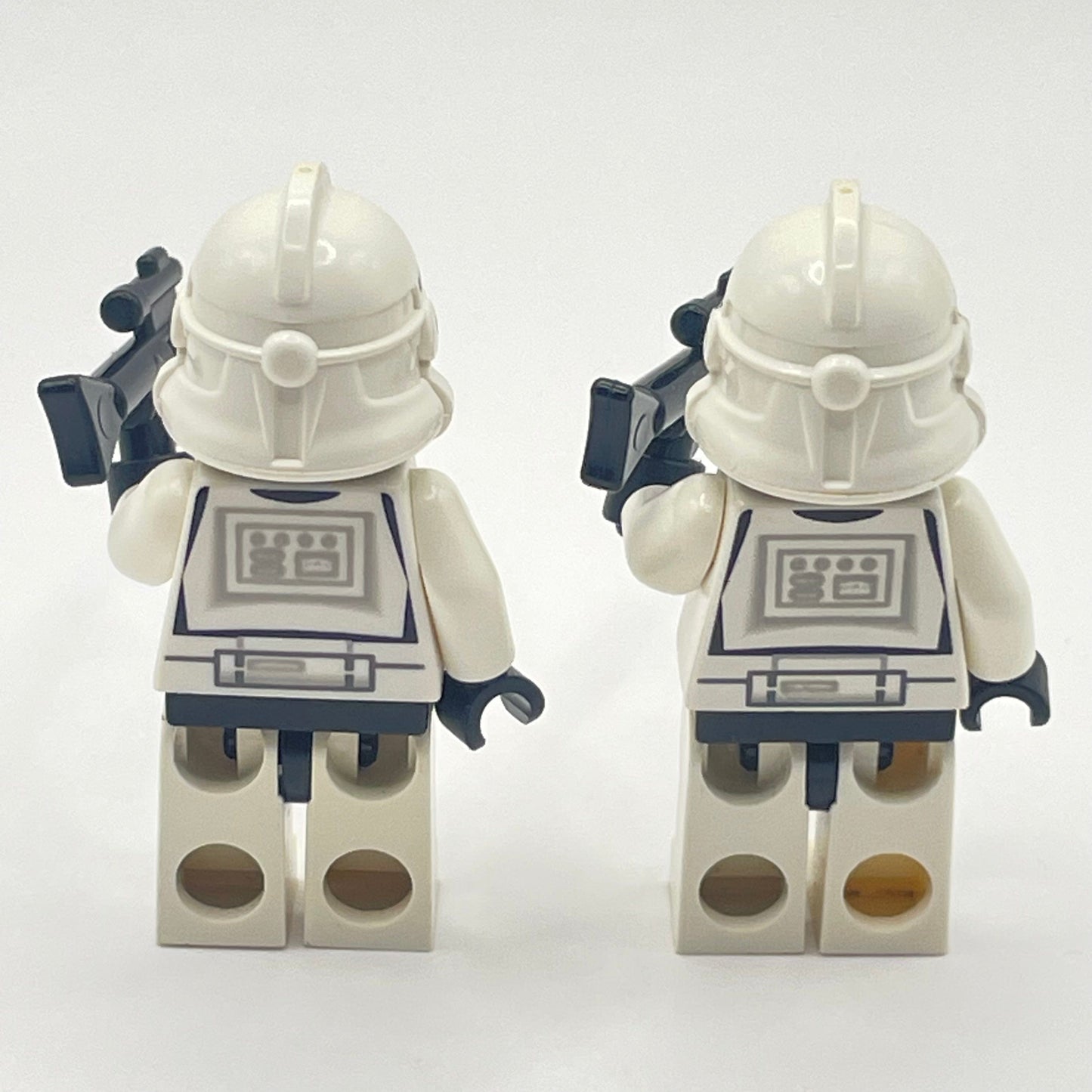 LEGO Clone Trooper, Phase 2, Black head, Continuous Mouth, Star Wars, Minifigure (sw0126) (Set of 2)
