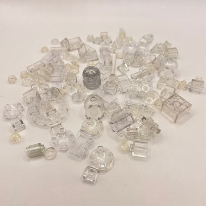 LEGO Transparent Clear, Mixed Pieces, Approx. 40g