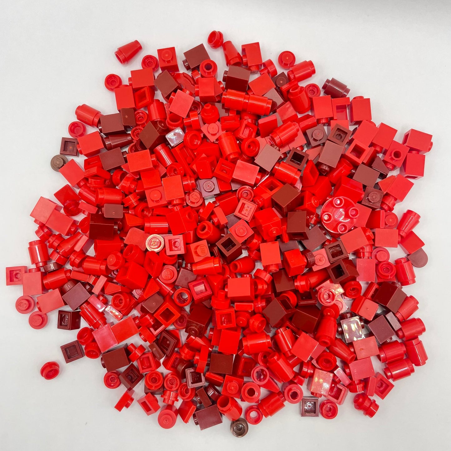 LEGO Red, 1x Mixed Pieces, Approx. 100g Greebling