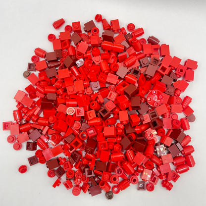 LEGO Red, 1x Mixed Pieces, Approx. 100g Greebling