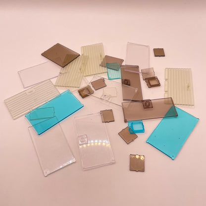 LEGO Inserts, Doors, Windows, Transparent, Building Pieces, 25 Pieces