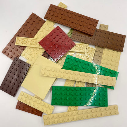 LEGO Plates, Earth Tones, Approx. 100g