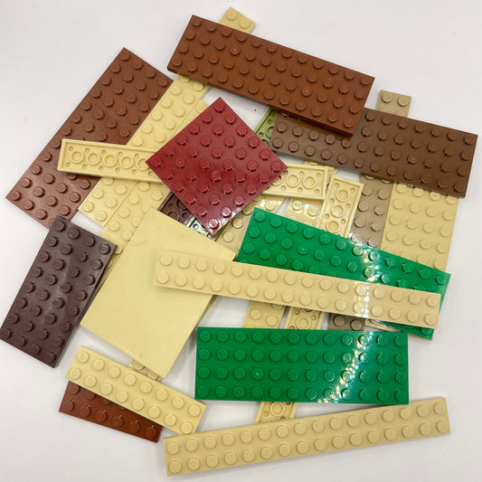 LEGO Plates, Earth Tones, Approx. 100g