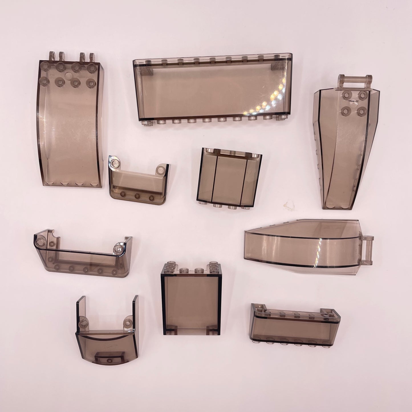 LEGO   Windscreens, Transparent Brown, 10 Pieces