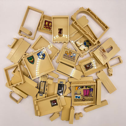 LEGO Panels and Building Pieces, Tan, Approx. 130g