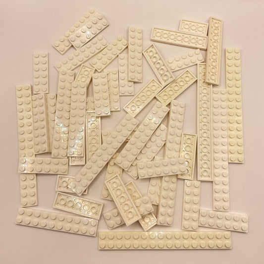 LEGO Plates 2x Wide, White, Approx. 100g