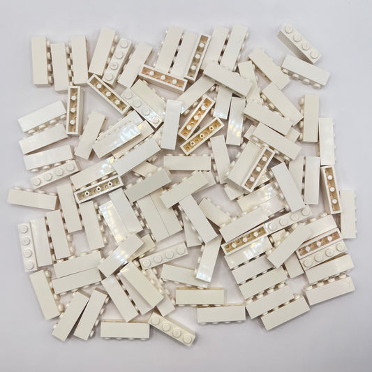 LEGO Bricks, 1x4, White, Approx. 175g