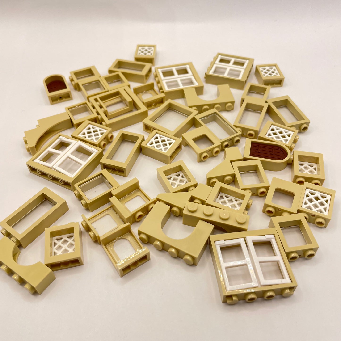 LEGO Small Building, Windows, Tan, Approx. 70g