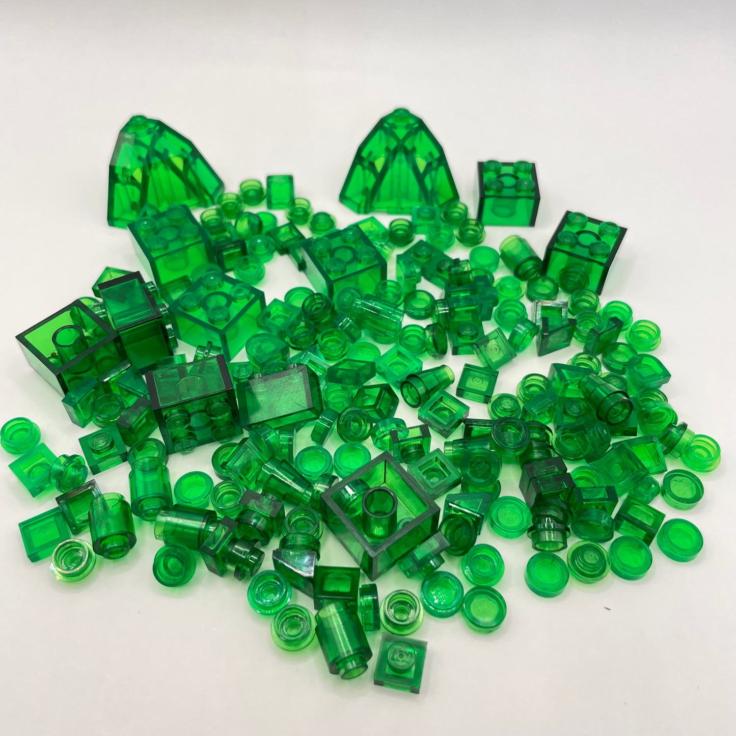 LEGO Transparent Green, Mixed Pieces, Approx. 45g