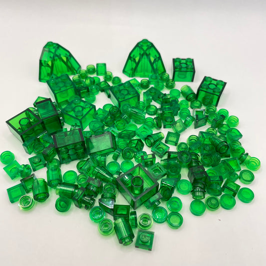 LEGO Transparent Green, Mixed Pieces, Approx. 45g