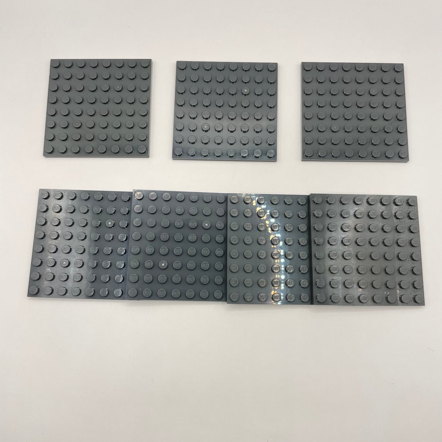 LEGO Plates 8x8, Dark Bluish Grey, 7 Pieces
