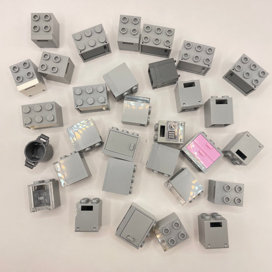 LEGO Cupboards, Mixed Grey, Building, Approx. 80g