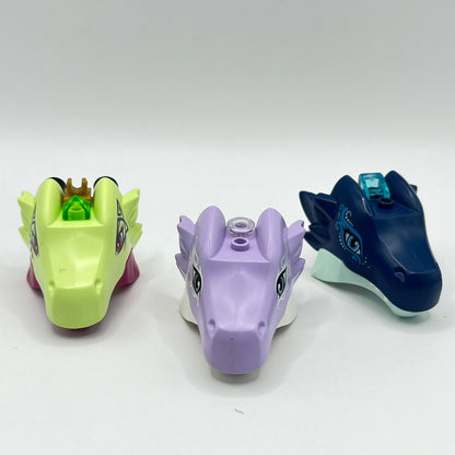 LEGO Dragon Heads, Animals, Mixed Colours, 3 Pieces