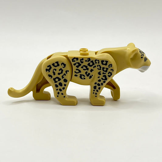 LEGO Leopard, Large Cat, Tan with White Muzzle, Animal, 1 Piece