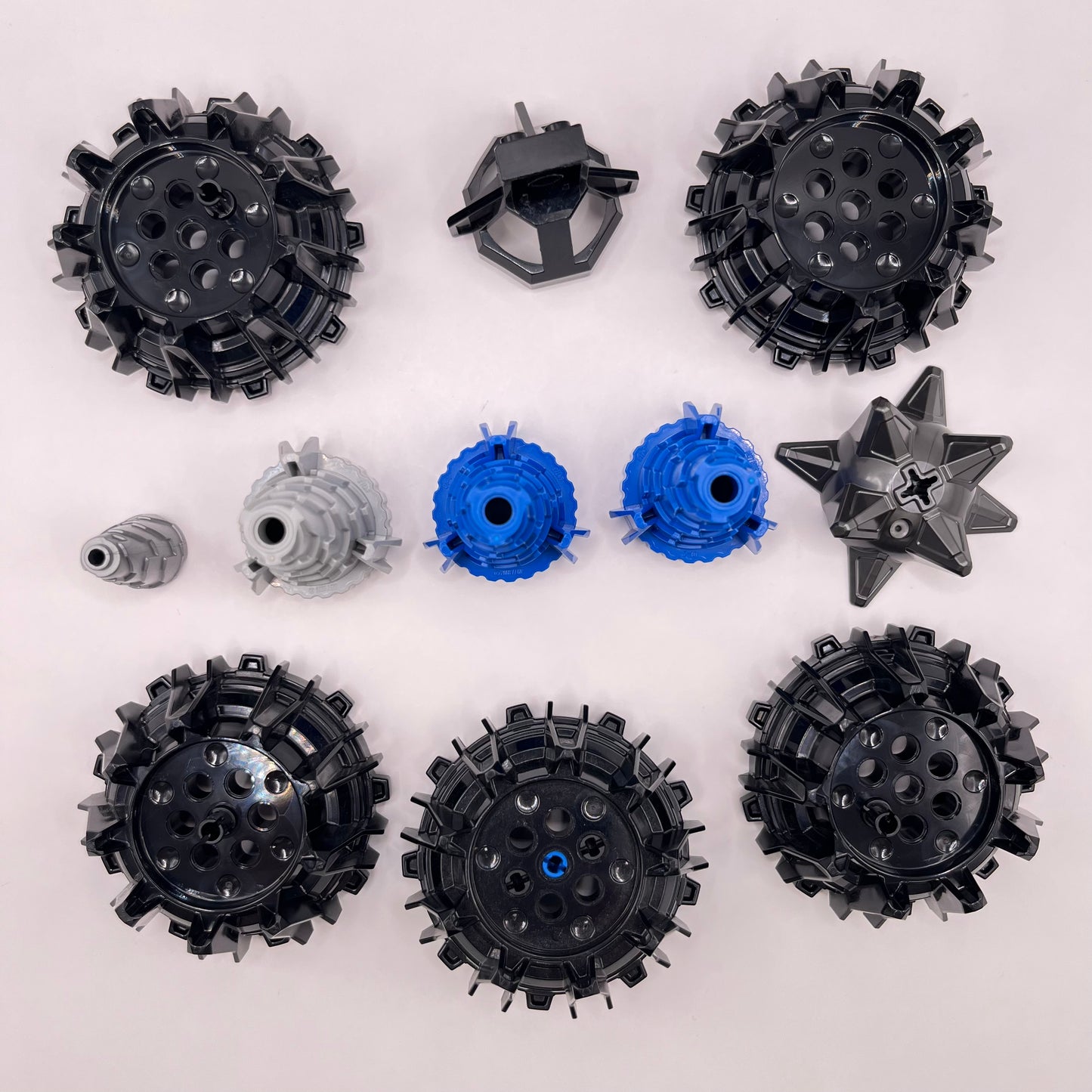 LEGO Large Tread Wheels and Cones,  11 Pieces