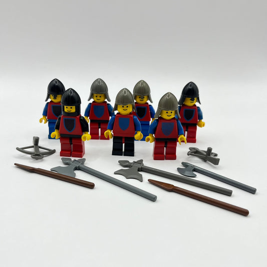 LEGO Knights with Faded Print, Castle, Minifigures (Set of 7) - Marked, Battle Damaged