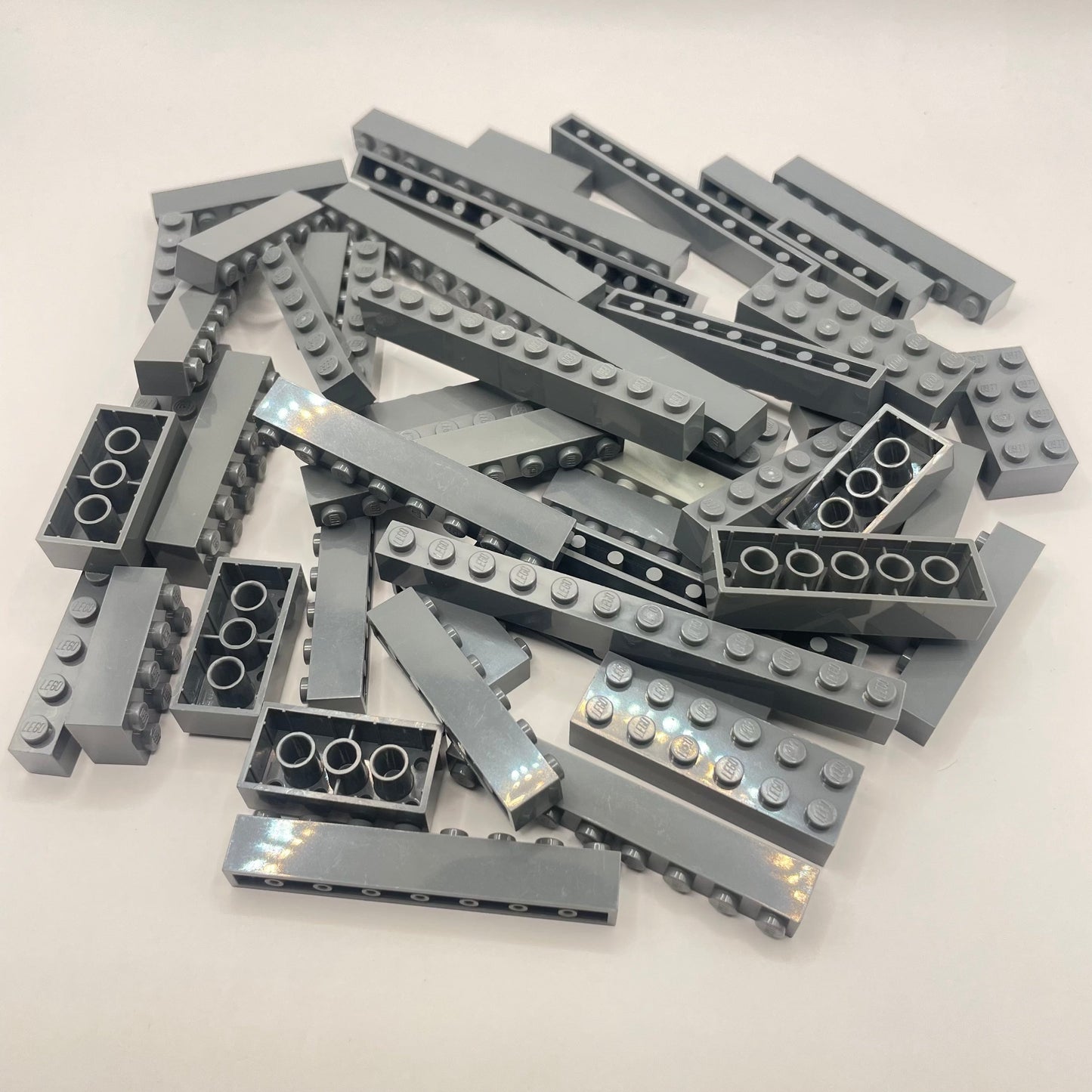LEGO Long Bricks, Dark Bluish Grey, Approx. 135g