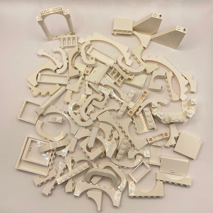 LEGO Building Pieces, White, Approx. 190g