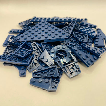 LEGO Wings and Circles, Plates, Dark Blue, Approx. 85g