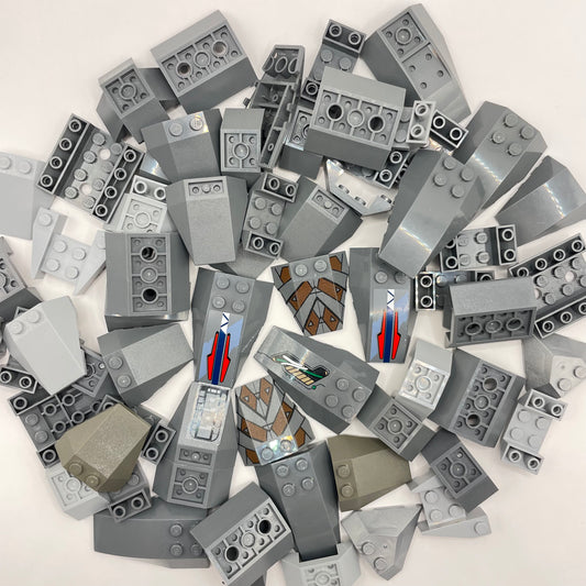 LEGO Vehicle Hulls, Mixed Grey, Approx. 150g