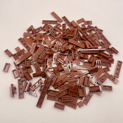 LEGO Tiles, 1x Wide, Long, Reddish Brown, Approx. 65g – Brick Cycle