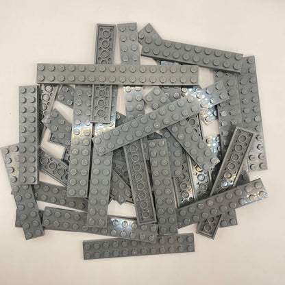 LEGO  Plates, 2x Wide Long, Dark Bluish Grey, Approx. 150g