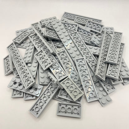 LEGO Light Bluish Grey, 2x Wide Plates, Approx. 110g