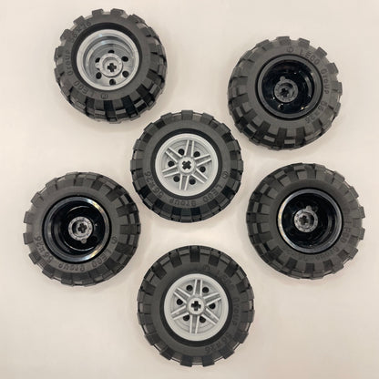LEGO Wheels, 56x26 Vehicle, Black and Grey, 6 pieces
