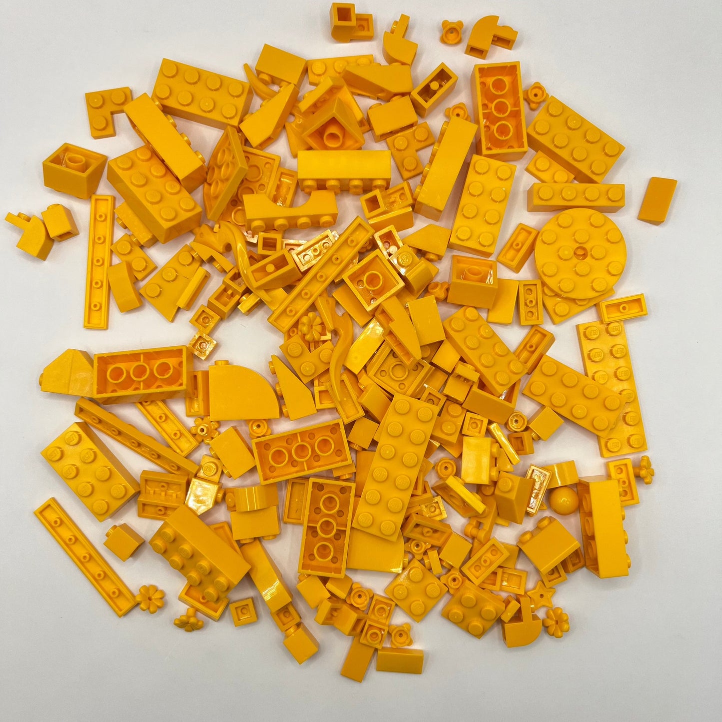 LEGO Bright Light Orange, Mixed Bricks, Approx. 110g