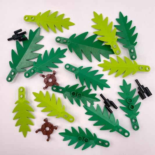 LEGO Palm Leaves and Stems, Mixed Colours, 19 Pieces