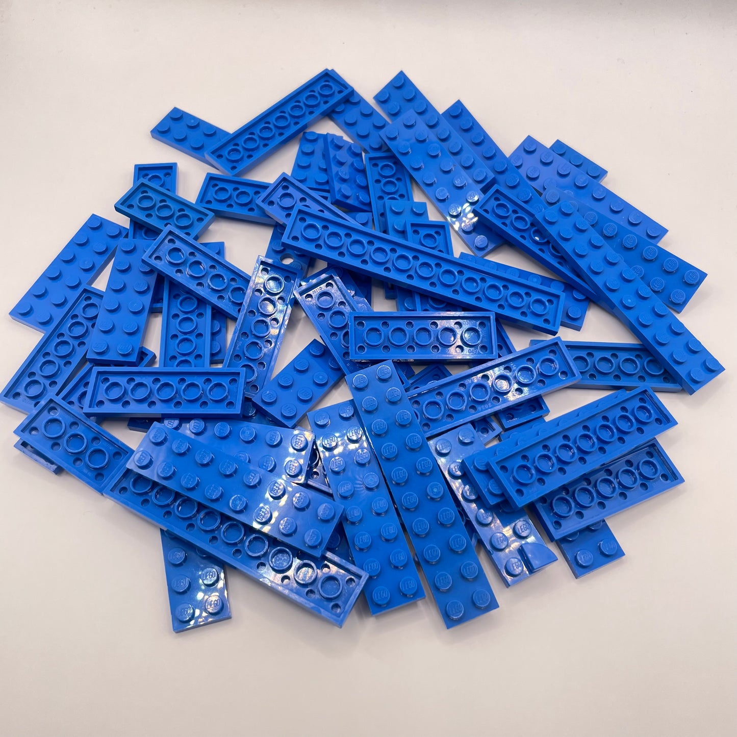 LEGO  Plates, 2x Wide Long, Blue, Approx. 105g